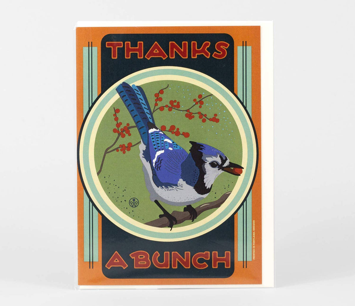Thanks a Bunch Bluejay Greeting Card