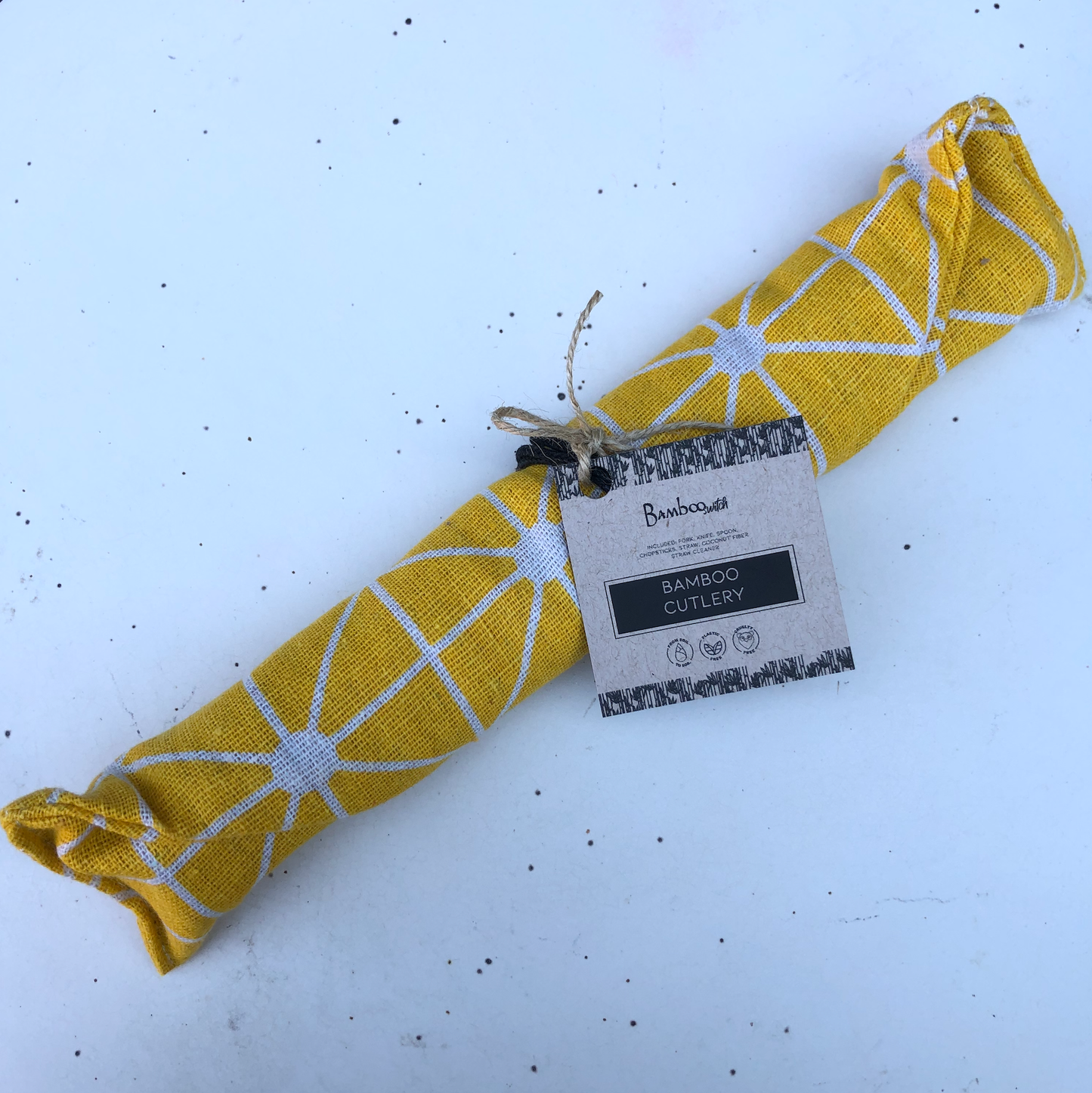 Bamboo Travel Cutlery Set | Yellow