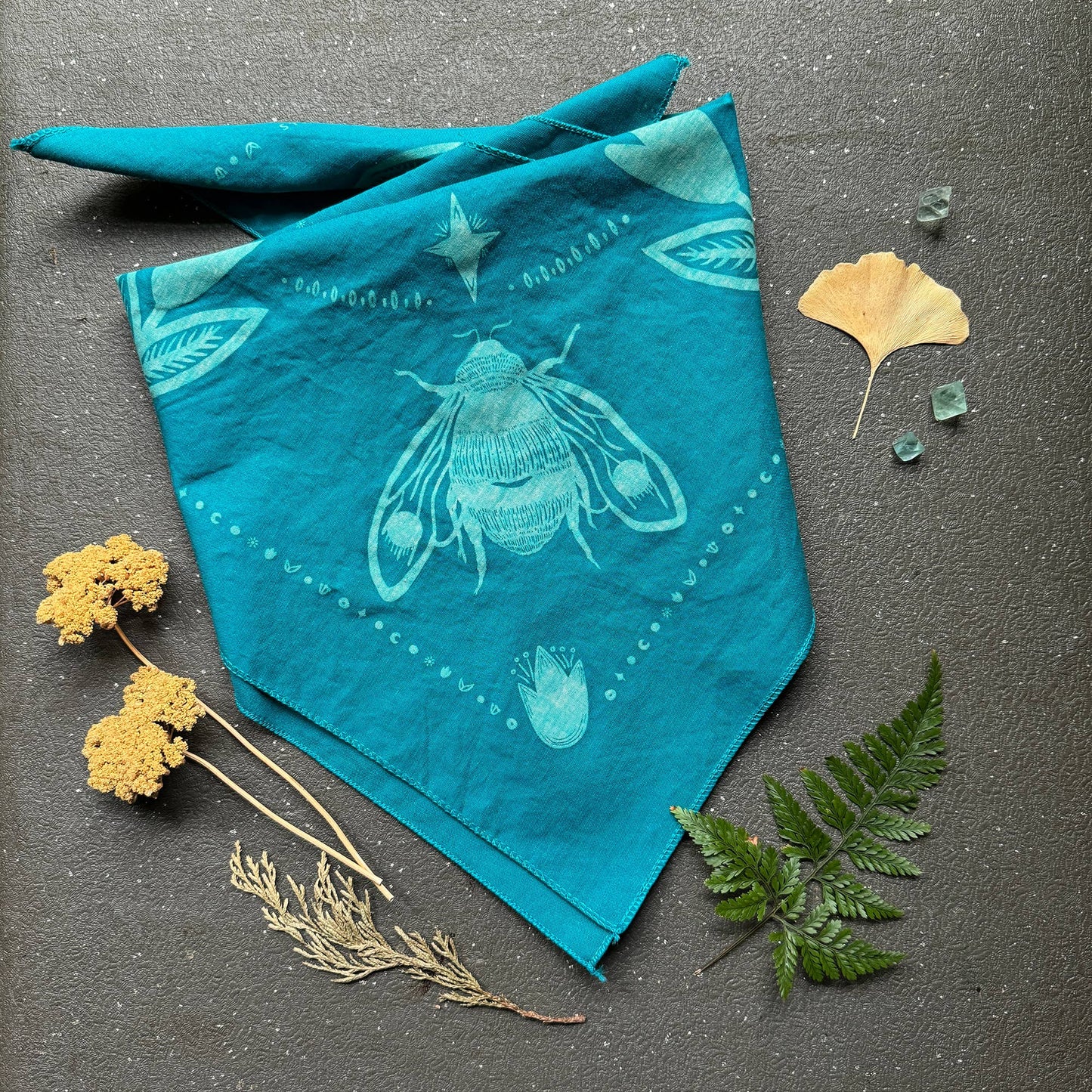 Bandana // Bugs and Buds Teal