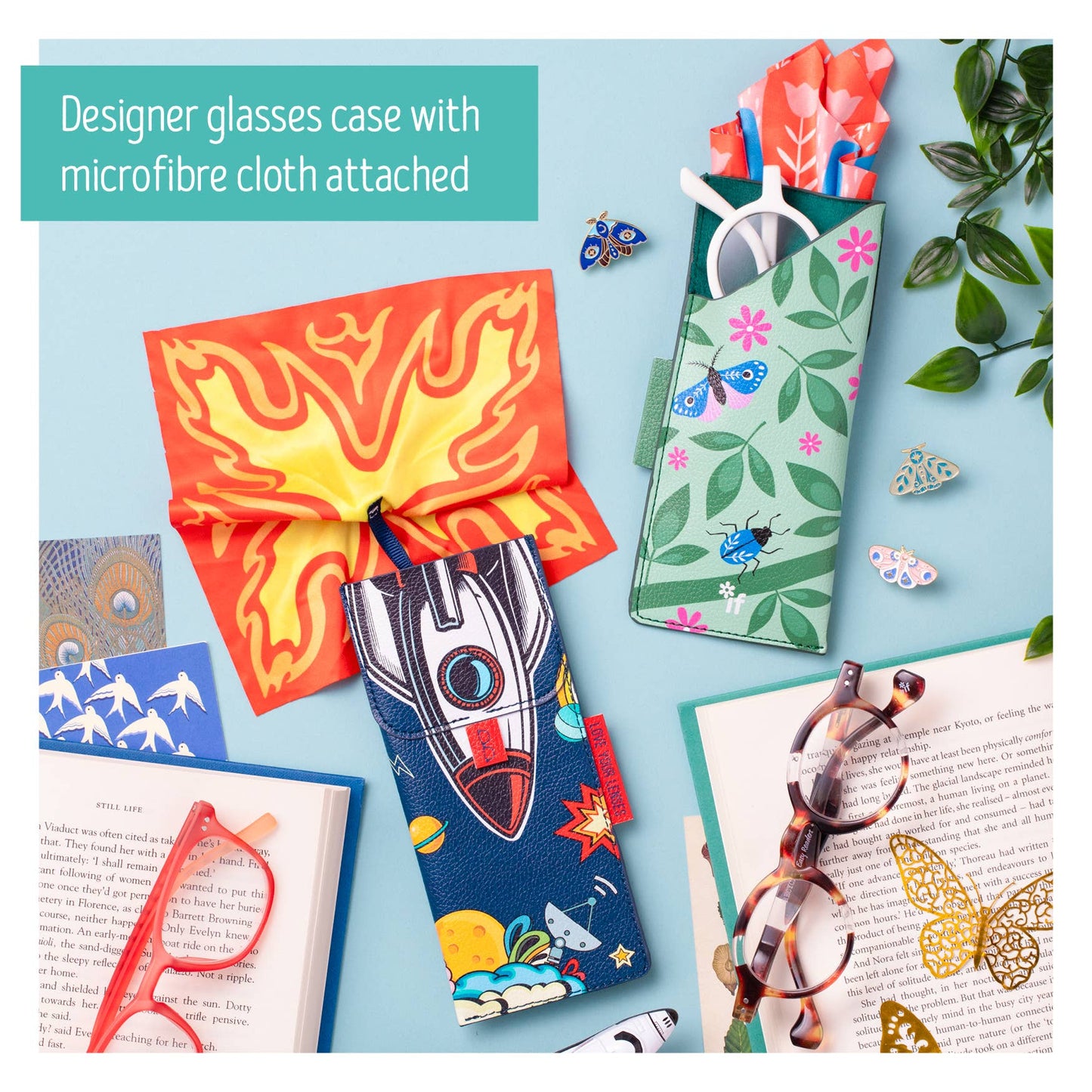 Love your Lenses Glasses Case & pull out Cloth