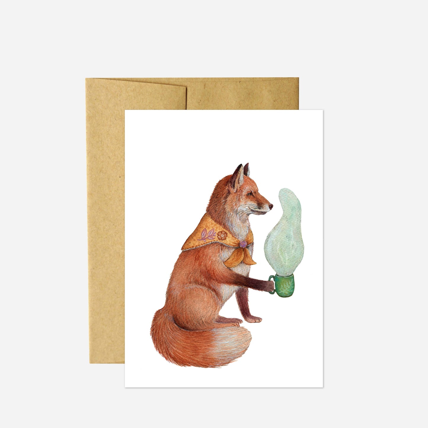 Card - Critters and Cups - Felix Fox