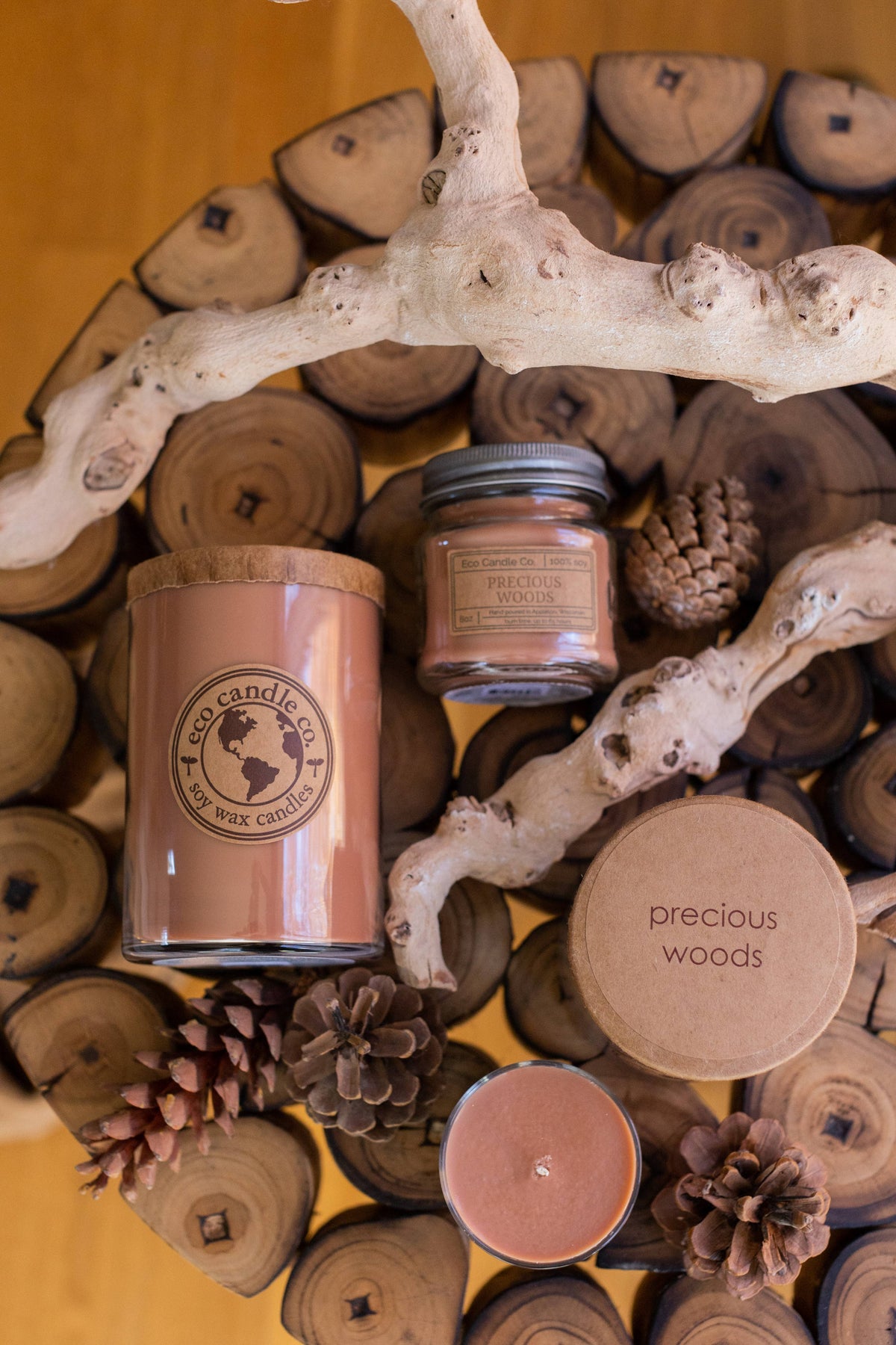6oz eco candle PRECIOUS WOODS