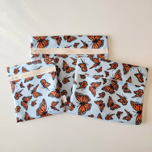Reusable Snack/Sandwich Bag - Monarch Butterflies