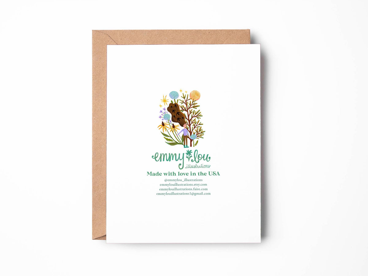 Owl Greeting Card Blank Everyday Card Celestial Stationery