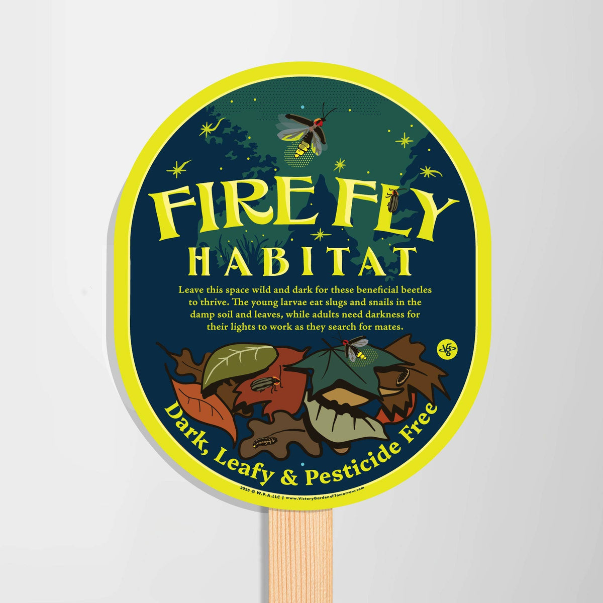 Firefly Habitat Sign - Lightening Bugs for Yard and Garden