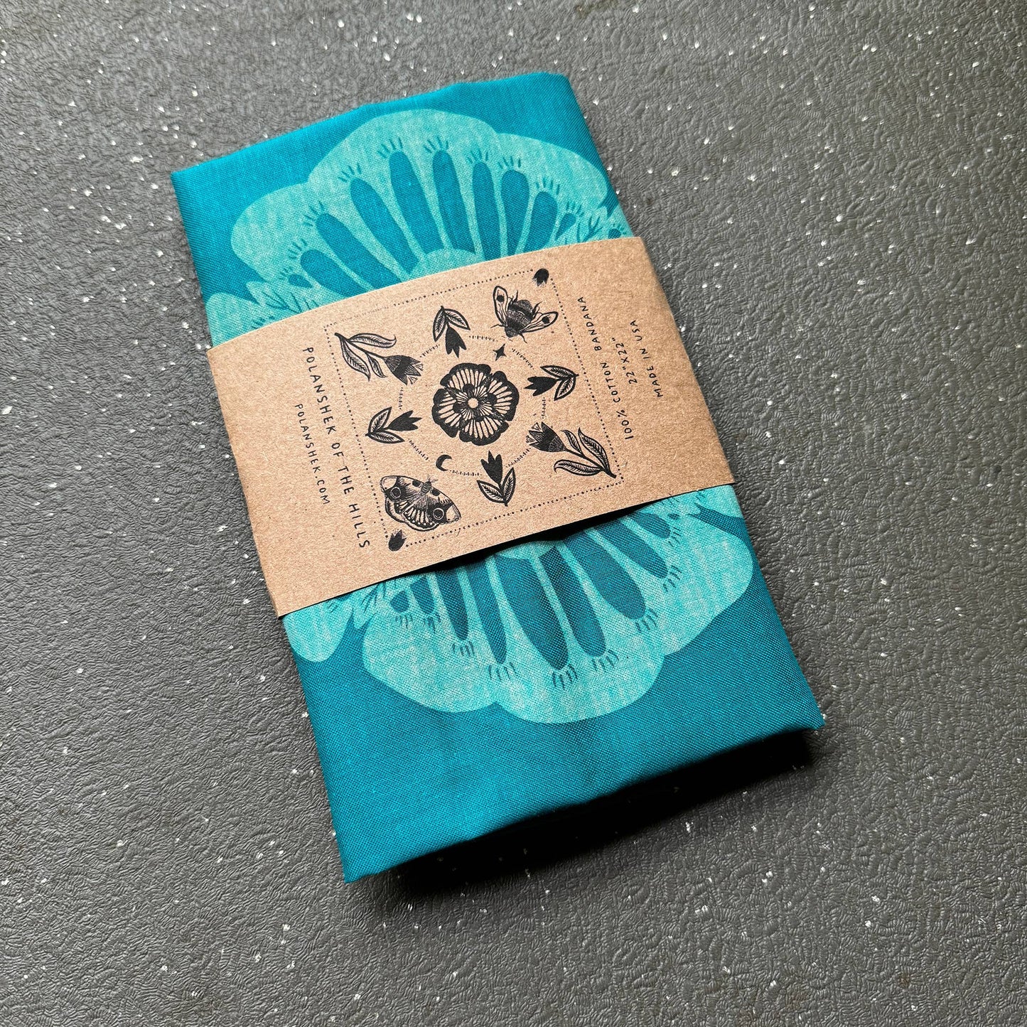 Bandana // Bugs and Buds Teal