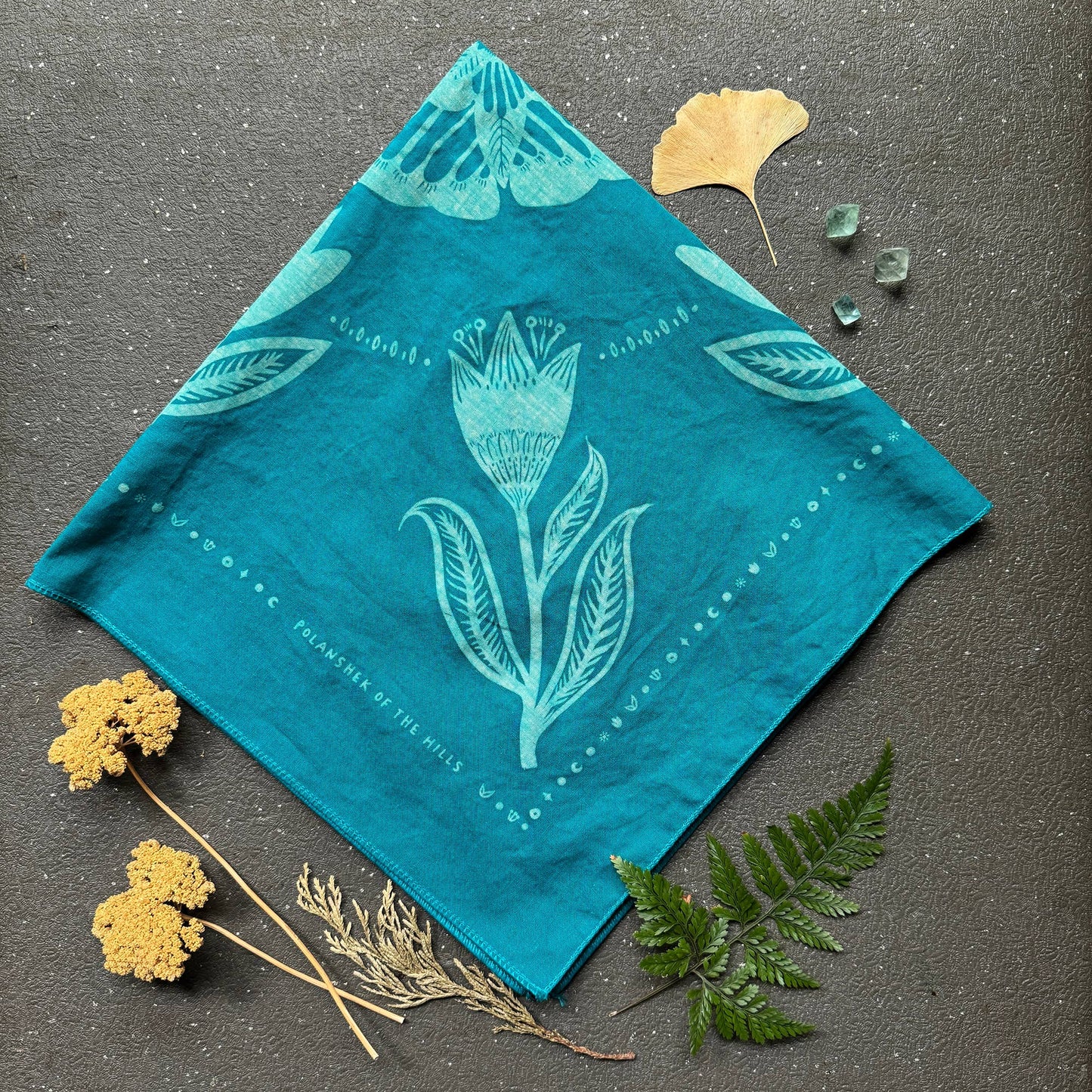 Bandana // Bugs and Buds Teal
