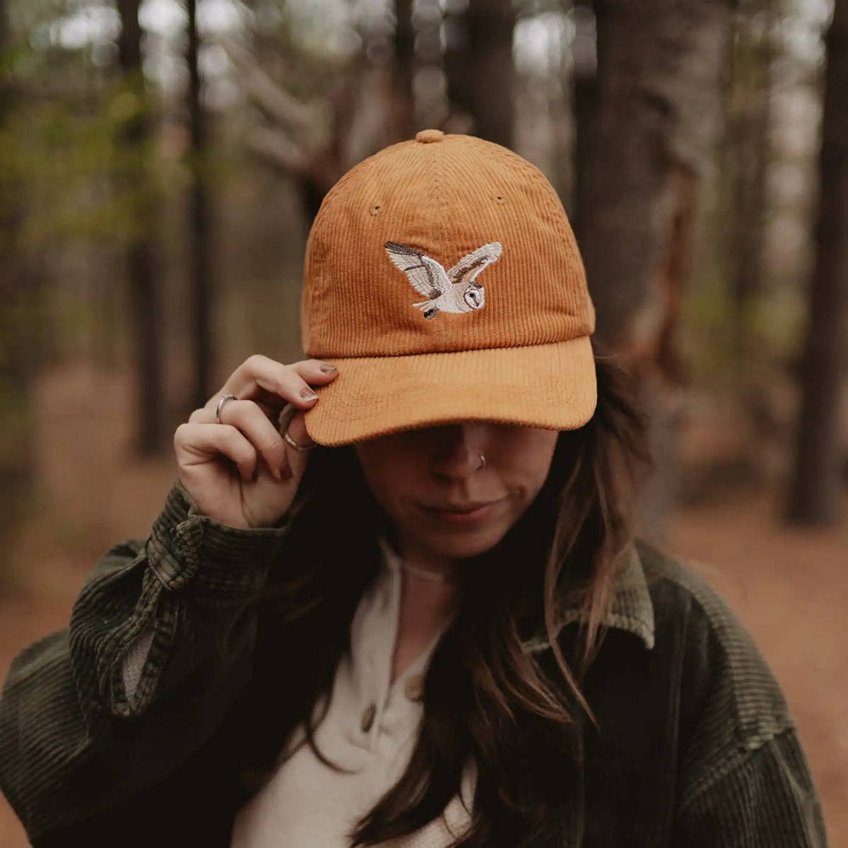 Barn Owl Corduroy Hat