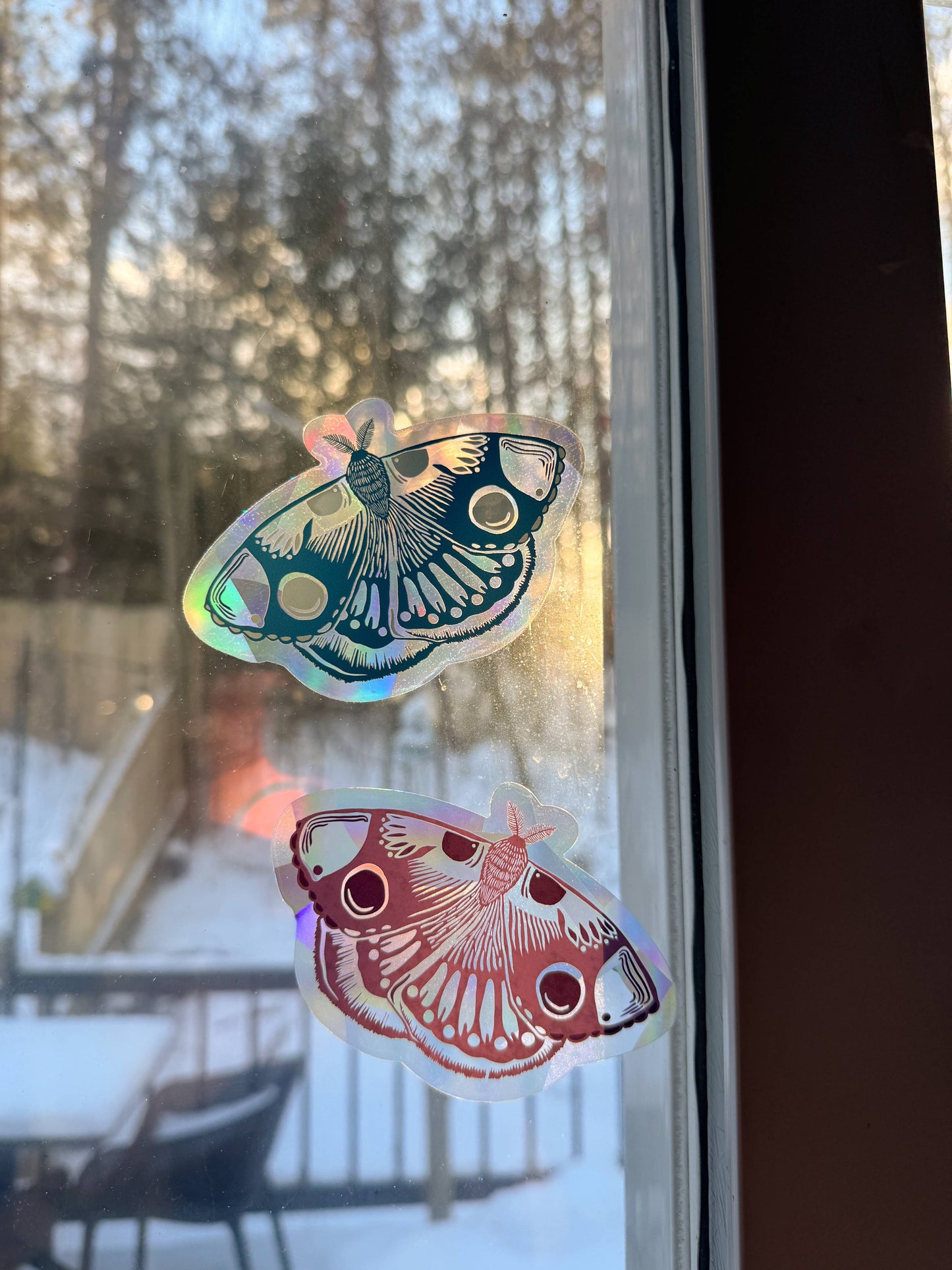 Suncatcher Decal // Moth (lavender)