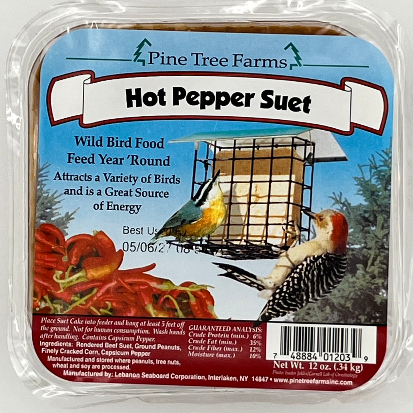 Hot Pepper Suet Cake 12 oz.