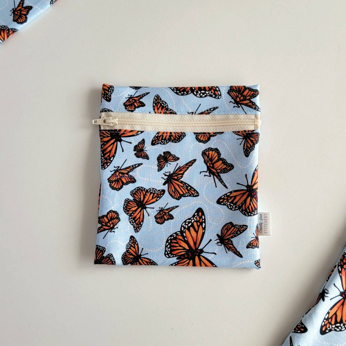 Reusable Snack/Sandwich Bag - Monarch Butterflies