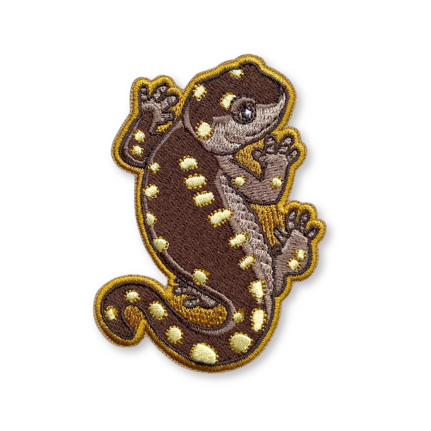 Yellow-Spotted Salamander Iron-On Embroidered Patch