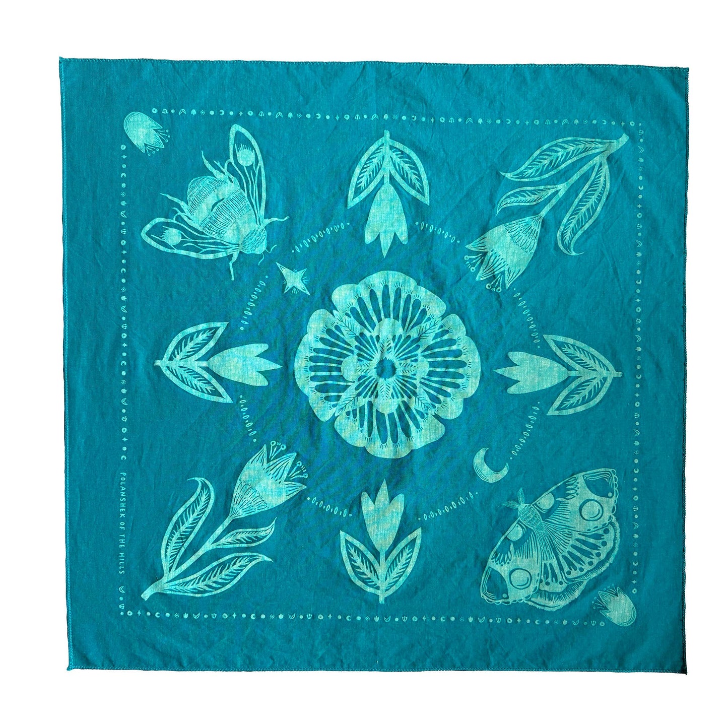 Bandana // Bugs and Buds Teal