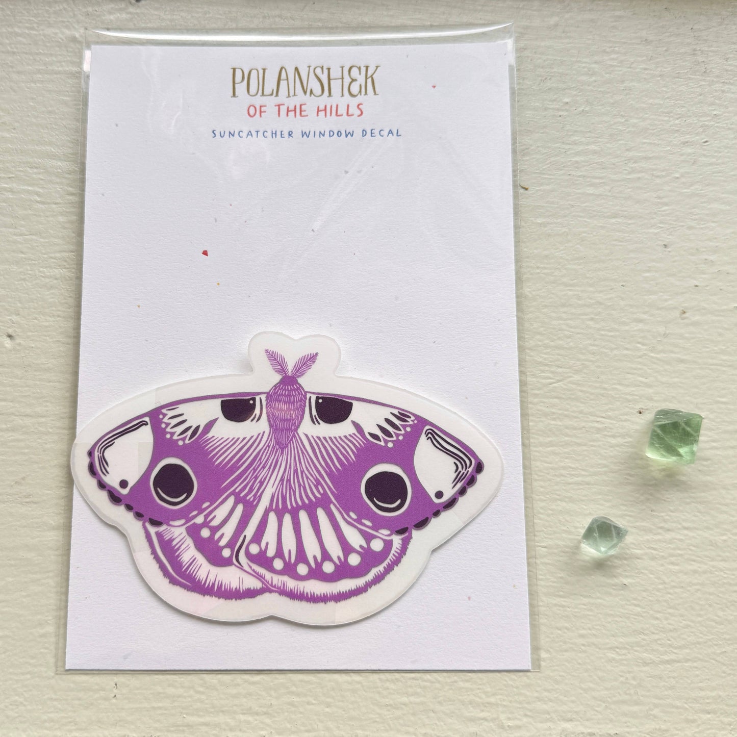 Suncatcher Decal // Moth (lavender)