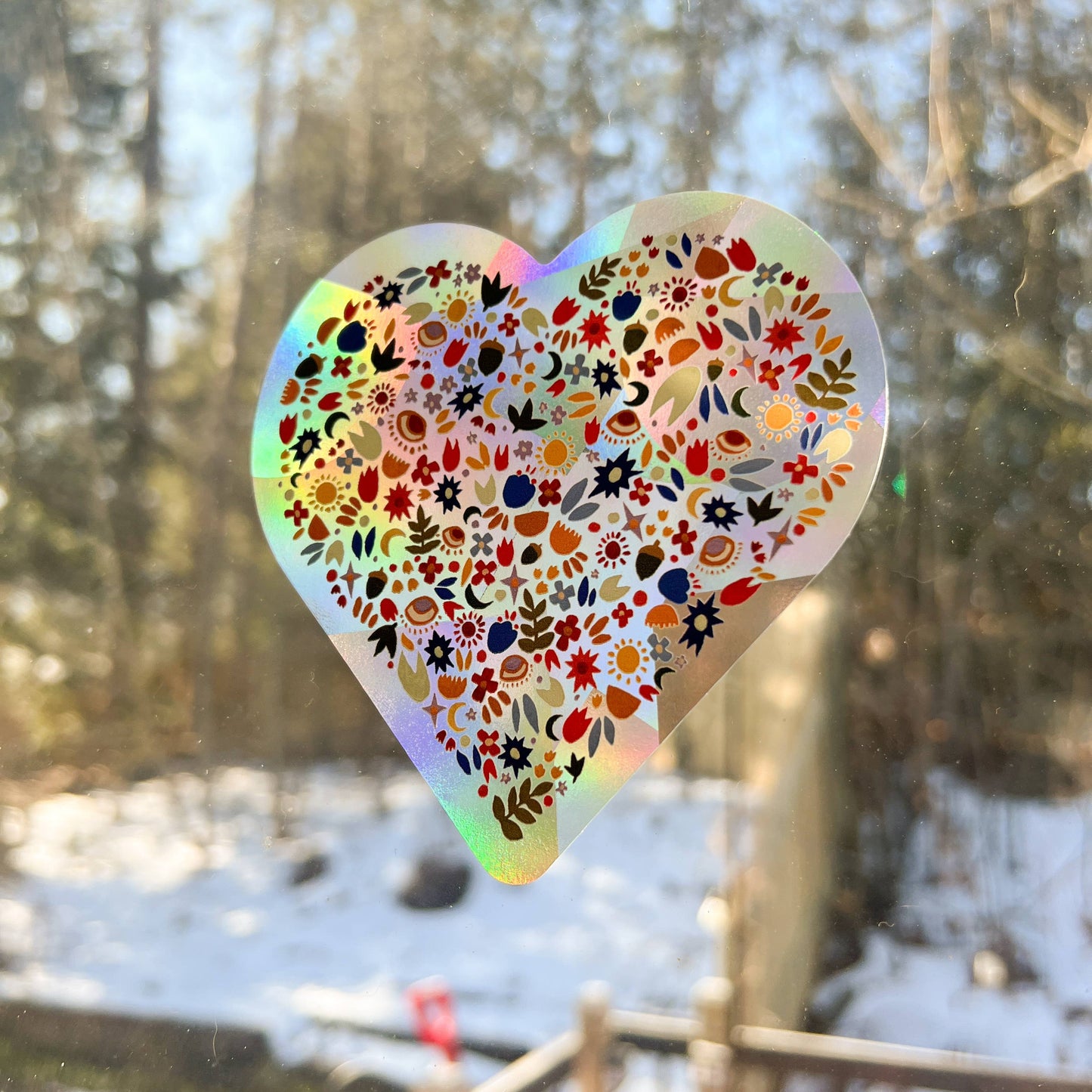 Suncatcher Decal // Heart